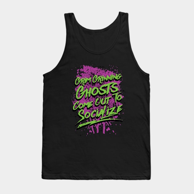 Grim Grinning Ghosts Tank Top by fantasmicthreads